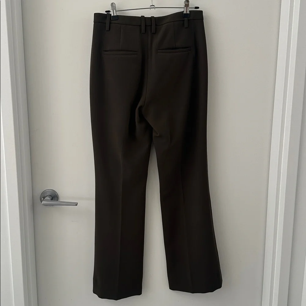 Vince Mid-Rise Tailored Flare Pant, Olive Green Size 2 *HEMMED TO 28.75" - Picture 4 of 4
